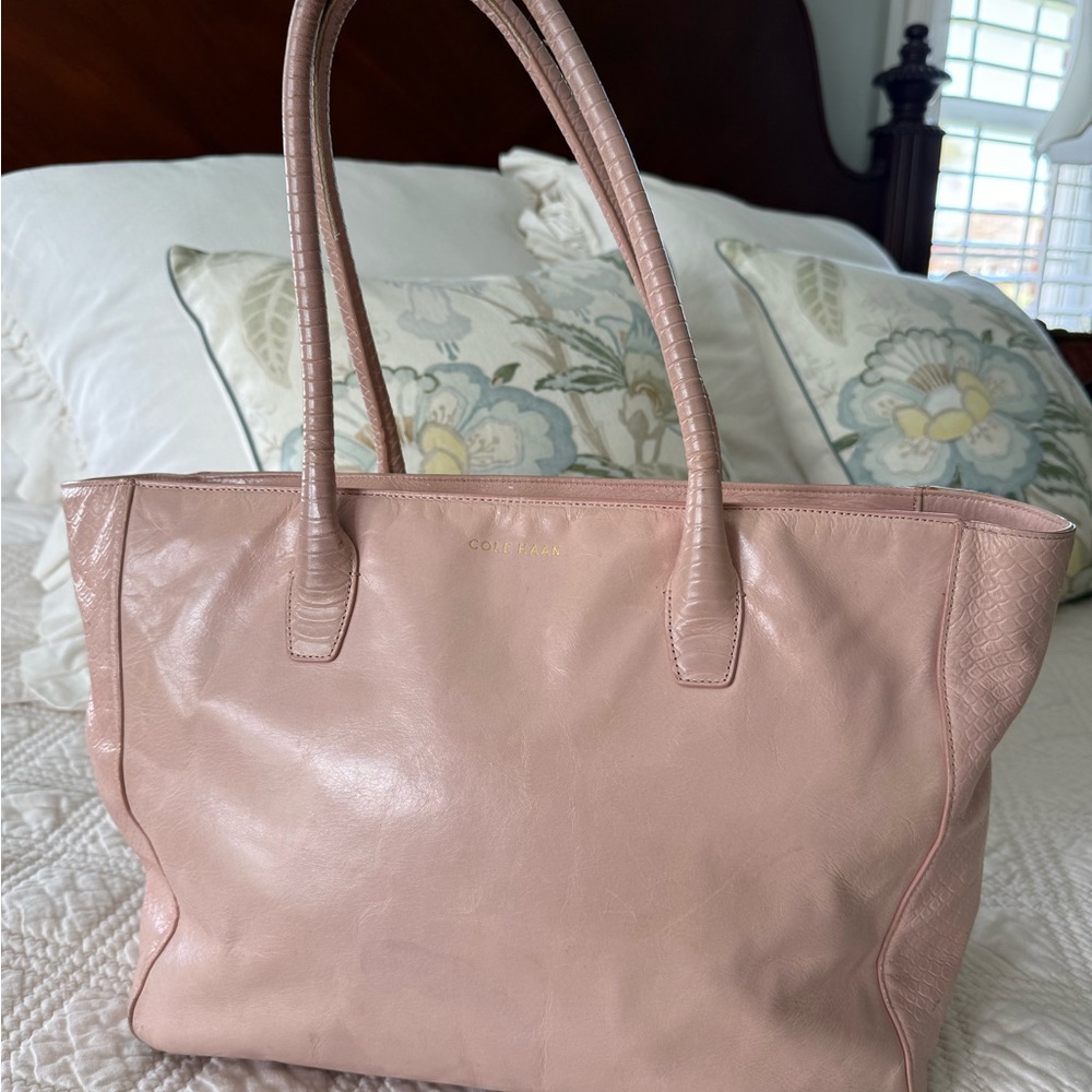 Cole Haan Women's Pink Leather Tote Bag